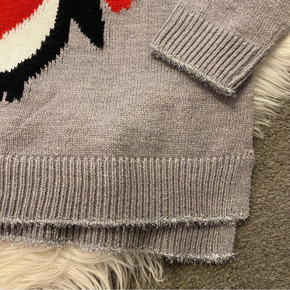 Cozy Gray Penguin Sweater - Picture 2 of 5